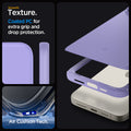 ACS06549 - iPhone 15 Pro Max Case Thin Fit in iris purple smooth texture. Coated PC for extra grip and drop protection. Aircushion tech.
