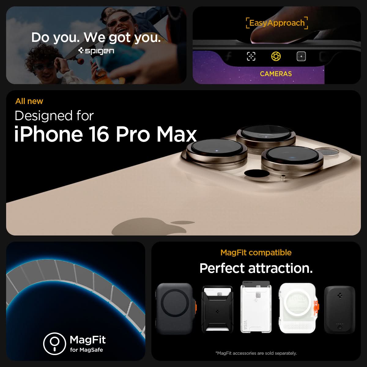 ACS08002 - iPhone 16 Pro Max Case Ultra Hybrid (MagFit) in Frost Clear do you. we got you. easy approach. all new designed for iPhone 16 pro max. Magfit for magsafe. Magfit compatible. perfect attraction.