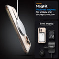 ACS08133 - iPhone 16 Pro Case Ultra Hybrid (MagFit) in Frost Clear stronger magfit. improved magnets for snappy and strong connection. Extra snappy. accessory not included.