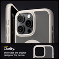 ACS08382 - iPhone 16 Pro Max Case Ultra Hybrid (MagFit) in Frost Natural Titanium crystal clarity. Showcase the original design of the device.