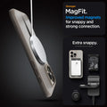 ACS08138 - iPhone 16 Pro Case Ultra Hybrid (MagFit) in Frost Natural Titanium stronger magfit. improved magnets for snappy and strong connection. Extra snappy. accessory not included.