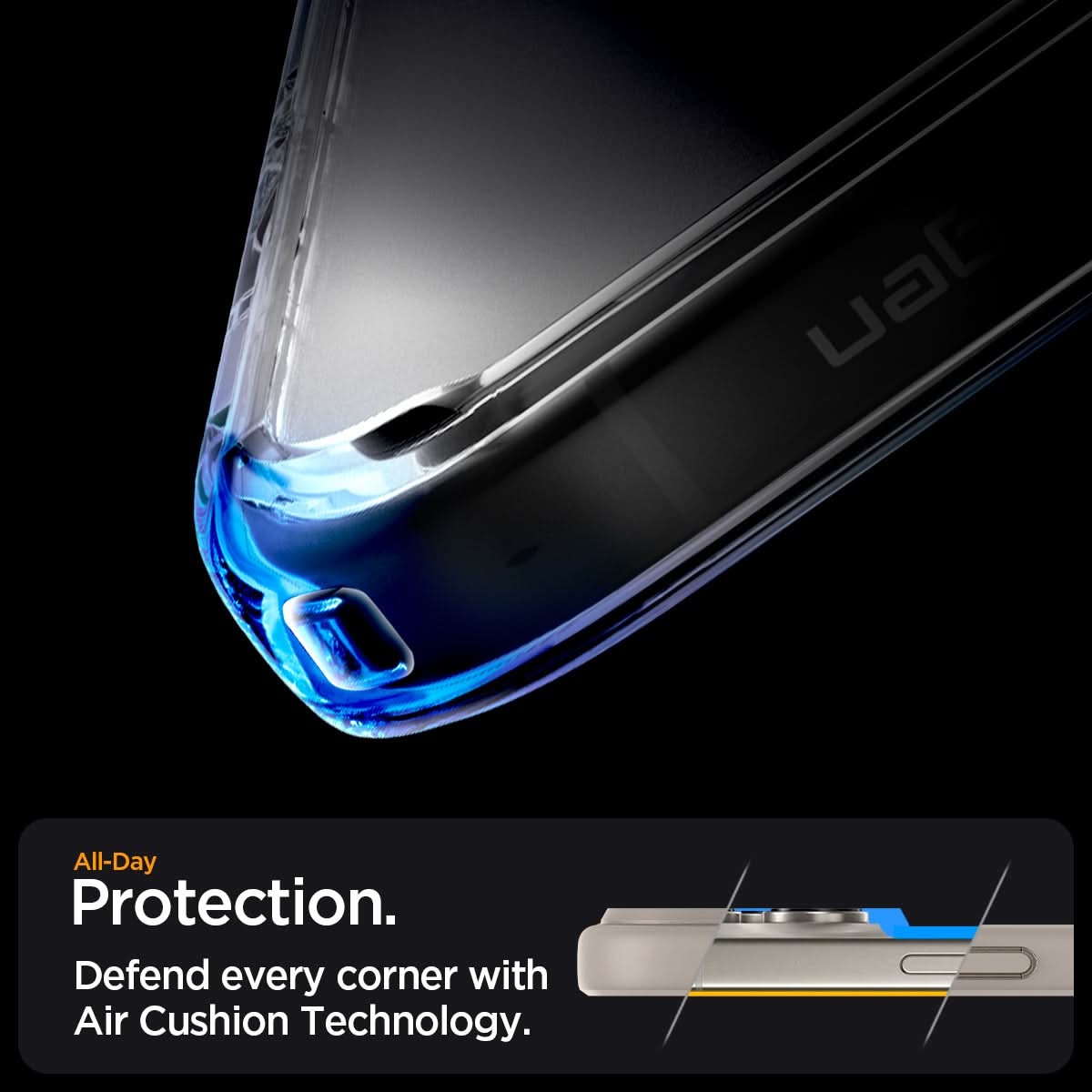 ACS08138 - iPhone 16 Pro Case Ultra Hybrid (MagFit) in Frost Natural Titanium all day protection. Defend every corner with air cushion technology.