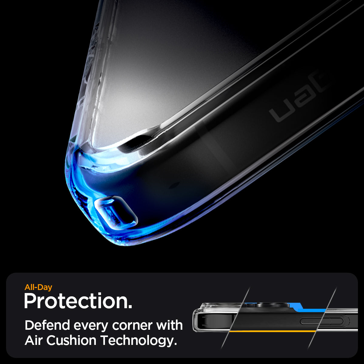 ACS08130 - iPhone 16 Pro Case Ultra Hybrid (MagFit) in Graphite all day protection. Defend every corner with air cushion technology.