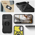 ACS08098 - iPhone 16 Plus Case Slim Armor (MagFit) in Black showing the different angles