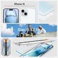 AGL06903 - iPhone 15 Screen Protector EZ FIT GLAS.tR (Sensor Protection) iPhone 15 plus. Not compatible with iPhone 15, 15pro, 15 pro max. Glas.tR EZ Fit. designed by spigen.