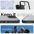 ACS06799 - iPhone 15 Case Ultra Hybrid in matte black showing the simply pleasing crystal clear pure design