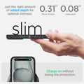 ACS06799 - iPhone 15 Case Ultra Hybrid in matte black showing the right amount of added depth for optimal slimness. 0.31