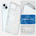 ACS06793 - iPhone 15 Case Ultra Hybrid in crystal clear showing the long lasting clarity