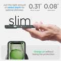 ACS06798 - iPhone 15 Case Ultra Hybrid in frost green showing the right amount of added depth for optimal slimness. 0.31