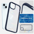 ACS06801 - iPhone 15 Case Ultra Hybrid in navy blue showing the long lasting clarity