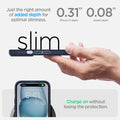 ACS06801 - iPhone 15 Case Ultra Hybrid in navy blue showing the right amount of added depth for optimal slimness. 0.31