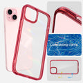 ACS06794 - iPhone 15 Case Ultra Hybrid in red crystal showing the long lasting clarity