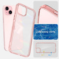 ACS06795 - iPhone 15 Case Ultra Hybrid in rose crystal showing the long lasting clarity