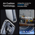ACS06707 - iPhone 15 Pro Case Ultra Hybrid in crystal clear showing the air cushion technology. Airbag-like corners for protection against everyday drops