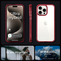 ACS07055 - iPhone 15 Pro Case Ultra Hybrid in red crystal showing the different angles