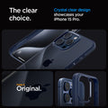 ACS06711 - iPhone 15 Pro Case Ultra Hybrid in navy blue showing the clear choice. Crystal clear design showcases your iPhone 15 Pro