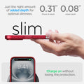ACS08203 - iPhone 16 Case Ultra Hybrid in Red Crystal just the right amount of added depth for optimal slimness. 0.31