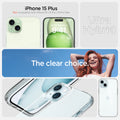 ACS06653 - iPhone 15 Plus Case Ultra Hybrid in crystal clear showing the compatibility only with iPhone 15 Plus. Not compatible with iPhone 15 | 15 Pro | 15 Pro Max