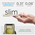 ACS06658 - iPhone 15 Plus Case Ultra Hybrid in mute beige showing the right amount of added depth for optimal slimness. 0.31