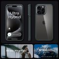 ACS06574 - iPhone 15 Pro Max Case Ultra Hybrid in abyss green showing the different angles