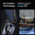 ACS06570 - iPhone 15 Pro Max Case Ultra Hybrid in matte black showing the air cushion technology. Airbag-like corners for protection against everyday drops