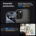 ACS06570 - iPhone 15 Pro Max Case Ultra Hybrid in matte black showing the essential protection. Raised edges prevent surface scratches on the camera