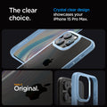 ACS06572 - iPhone 15 Pro Max Case Ultra Hybrid in sierra blue showing the clear choice. Crystal clear design showcases your iPhone 15 Pro Max