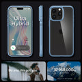 ACS06572 - iPhone 15 Pro Max Case Ultra Hybrid in sierra blue showing the different angles