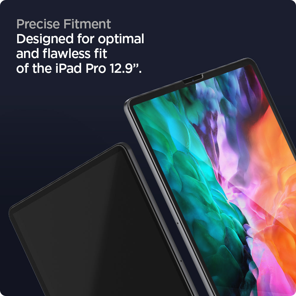AGL02809 - iPad Pro 12.9" Screen Protector EZ FIT GLAS.tR showing the precise fitment. Designed for optimal and flawless fit of the iPad Pro 12.9