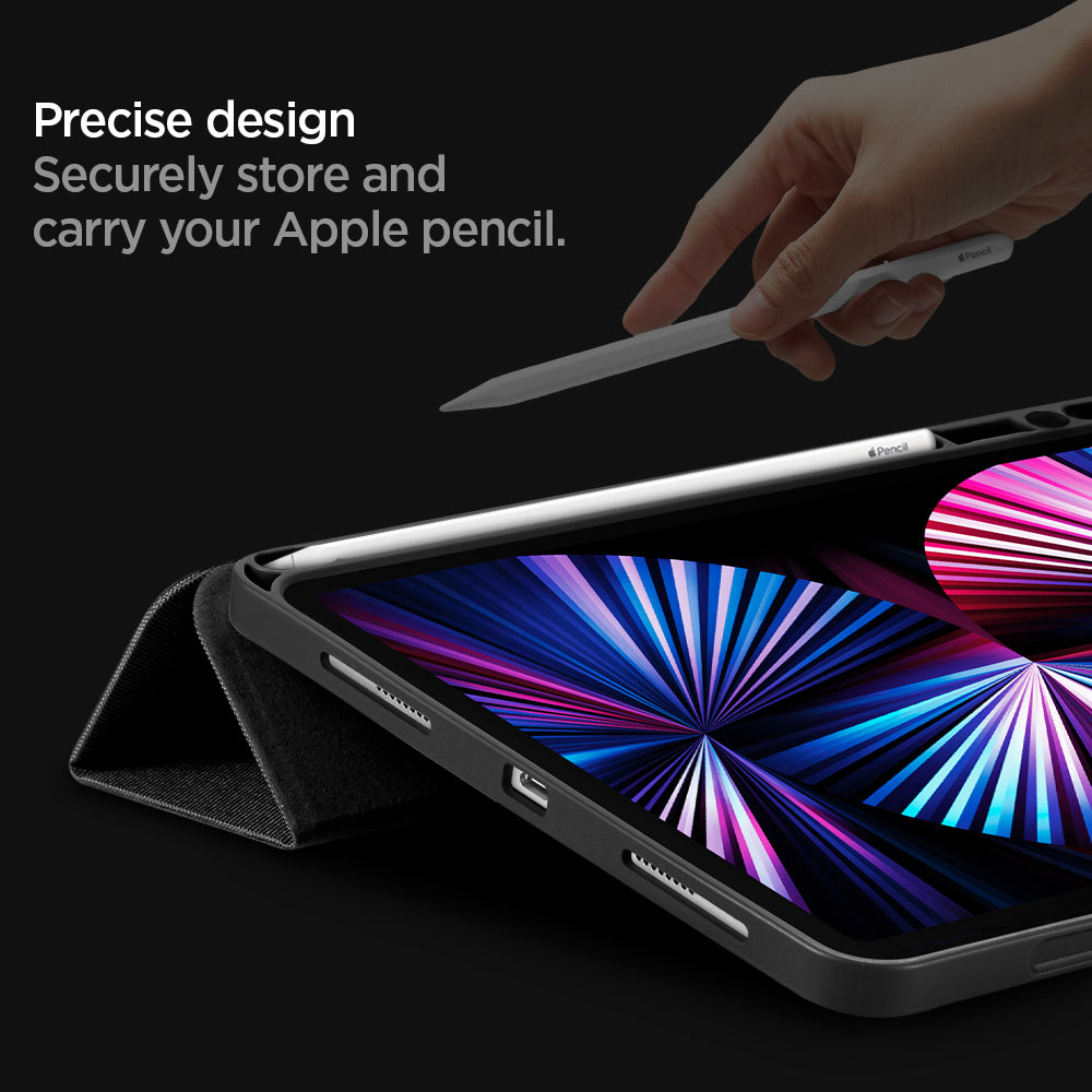 ACS01054 - iPad Pro 11" Case Urban Fit in black showing the precise design. Securely store and carry your Apple pencil