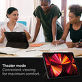 ACS01025 - iPad Pro 11-inch (2022) Rugged Armor Pro in Gunmetal showing the theater mode. Convenient viewing for maximum comfort