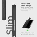 ACS07020 - iPad Pro 11-inch Case Urban Fit in Black showing the precise and smart design. Precise and sleek cutouts for all buttons and ports. Automatically turns on and off to conserve battery life