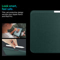 ACS07759 - iPad Pro 11-inch (2024) Case Urban Fit in Midnight Green showing the looking smart, feeling safe. Thin, yet protective design secures your Apple Pencil and iPad Pro