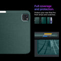 ACS07759 - iPad Pro 11-inch (2024) Case Urban Fit in Midnight Green showing the full coverage and protection. Showing different angles