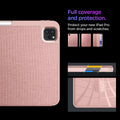 ACS07021 - iPad Pro 11-inch Case Urban Fit in Rose Gold showing the full coverage and protection. Showing different angles