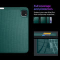 ACS07763 - iPad Pro 13-inch (2024) Case Urban Fit in Midnight Green showing the full coverage and protection. Protect your new iPad Pro from drops and scratches