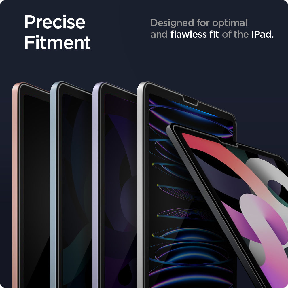 AGL02065 - iPad Pro 11" Screen Protector EZ FIT GLAS.tR showing the precise fitment. Designed for optimal and flawless fit of the iPad