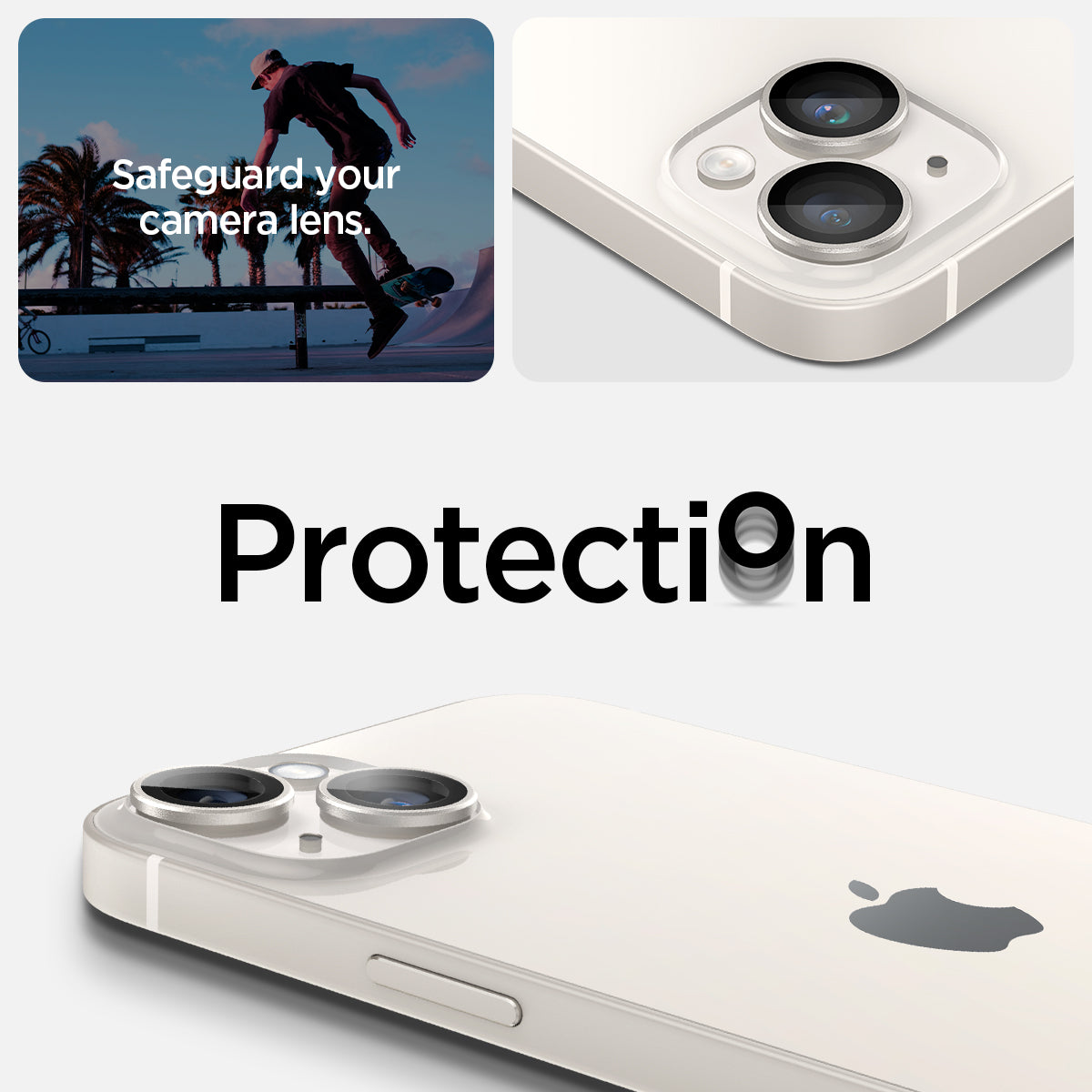 AGL05604 - iPhone 14 / 14 Plus Optik Pro Lens Protector in starlight safeguard your camera lens. Protection.