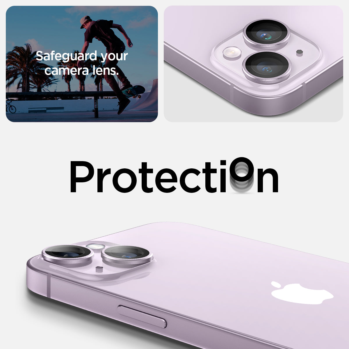 AGL05603 - iPhone 14 / 14 Plus Optik Pro Lens Protector in purple safeguard your camera lens. Protection.