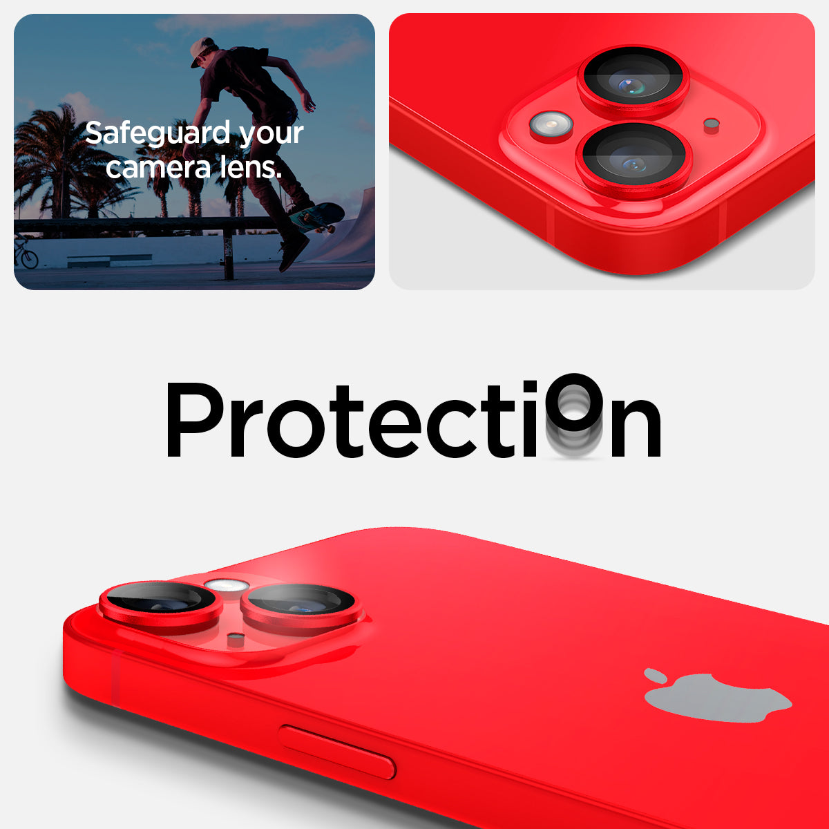 AGL05605 - iPhone 14 / 14 Plus Optik Pro Lens Protector in red safeguard your camera lens. Protection.