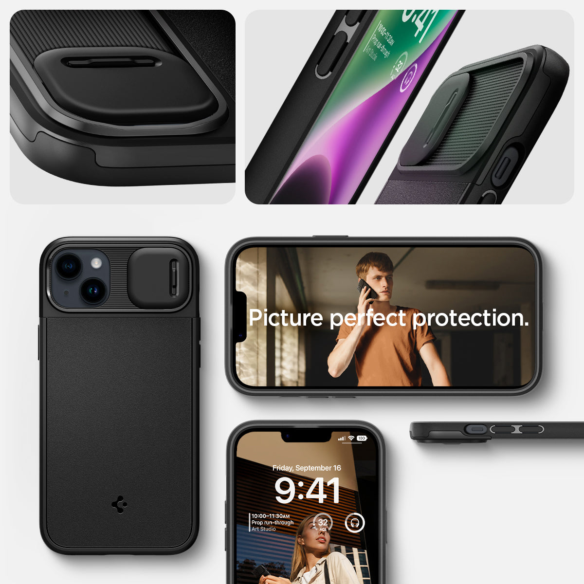ACS05070 - iPhone 14 Case Optik Armor (MagFit) in black picture perfect protection.