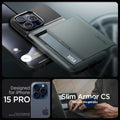 ACS06731 - iPhone 15 Pro Case Slim Armor CS in abyss green designed for iPhone 15 pro. slim armor cs. do you. we got you