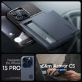 ACS06730 - iPhone 15 Pro Case Slim Armor CS in metal slate designed for iPhone 15 pro. slim armor cs. do you. we got you