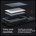ACS06730 - iPhone 15 Pro Case Slim Armor CS in metal slate carry your essentials. simplify your everyday carry. store up to two cards for total convenience.