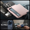 ACS06729 - iPhone 15 Pro Case Slim Armor CS in rose gold designed for iPhone 15 pro. slim armor cs. do you. we got you