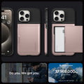 ACS06729 - iPhone 15 Pro Case Slim Armor CS in rose gold do you. we got you. showing detail.