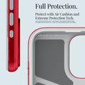 ACS06744 - iPhone 15 Pro Case Classic C1 (MagFit) in ruby full protection. protect with air cushion and extreme protection tech. aircushion technology, air pocket for corner protection. extreme protection tech, foam that dissipates shock on impact.