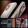 ACS07217 - iPhone 15 Pro Case Liquid Air in Natural Titanium designed for iPhone 15 Pro. Not compatible with iPhone 15, 15 Plus or 15 Pro Max