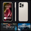 ACS07217 - iPhone 15 Pro Case Liquid Air in Natural Titanium showing the different angles. do you. we got you.
