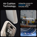 ACS07209 - iPhone 15 Pro Max Ultra Hybrid Case in Natural Titanium showing the air cushion technology. Airbag -like corners for protection against everyday drops